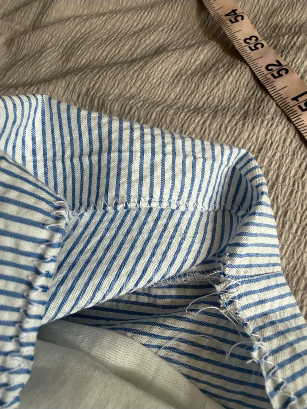 J. Crew Sleeveless V-Neck Belted Midi Dress - Peri* aaa Seersucker
